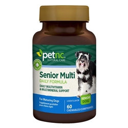 PetNC Senior Daily Multi Vitamin Chewable Tablets for Dogs, 60 ct