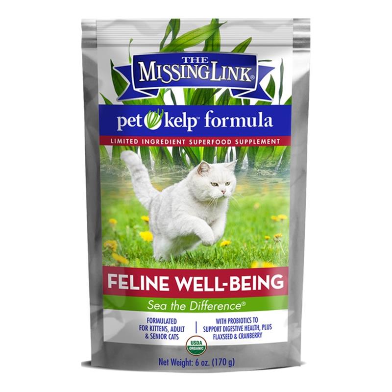 The Missing Link Pet Kelp Feline Wellness Powder Supplement, 6 oz.