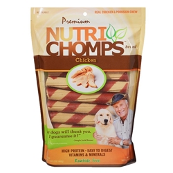 Premium Nutri Chomps 6 Chicken Wrapped Twists Dog Treats, 15 count