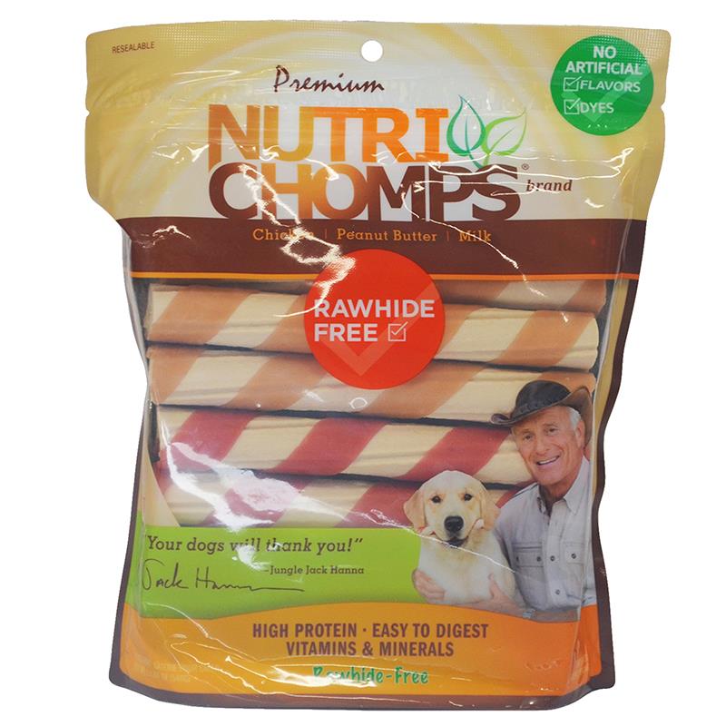 Premium Nutri Chomps 6 Assorted Flavor Twist Dog Treats, 12 count
