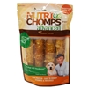 Premium Nutri Chomps Advanced 6 Peanut Butter Flavor Twists Wrapped with Real Chicken Dog Treats, 4 count