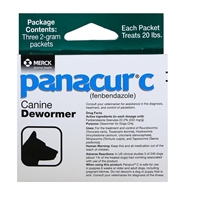 Panacur C (Fenbendazole) Granules, 2 Grams, 3 Packets