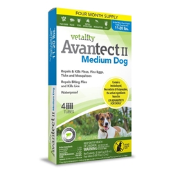 Vetality Avantect II for Medium Dogs 11-20 lbs, 4 doses