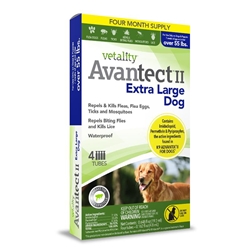 Vetality Avantect II for Extra Large Dogs over 55 lbs, 4 doses