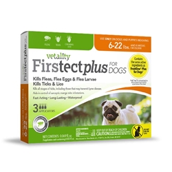 Vetality Firstect Plus for Dogs 6-22 lbs, 3 doses