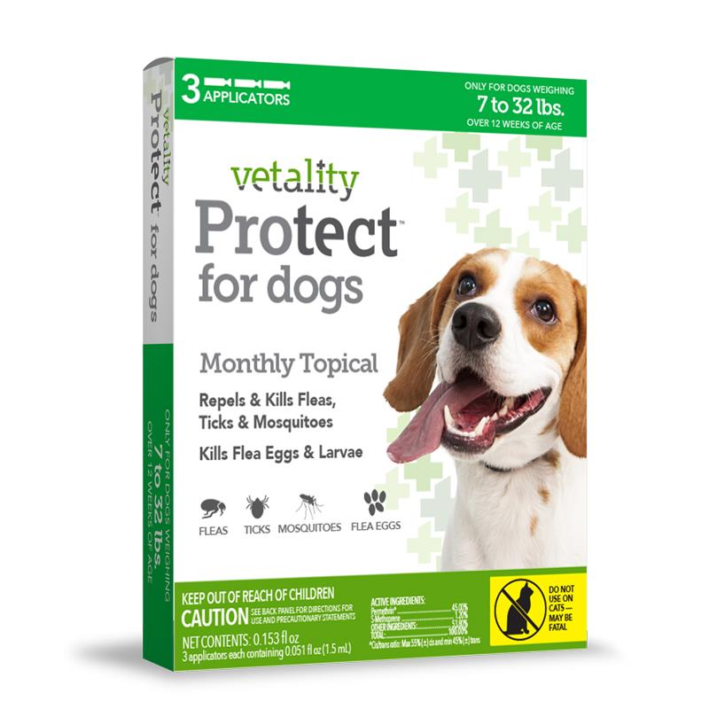 Vetality Protect for Dogs 7-32 lbs, 3 doses