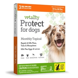 Vetality Protect for Dogs 33-66 lbs, 3 doses