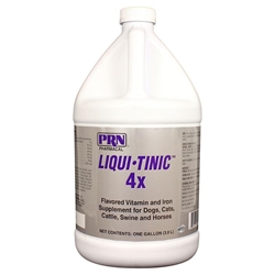 Liqui-Tinic 4x Flavored Vitamin and Iron Supplement for Dogs, Cats, Cattle, Swine and Horses, Gallon