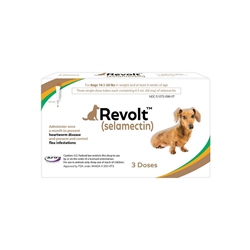 Revolt (selamectin) Topical for Dogs 10.1 - 20 lbs, 3 Month Supply