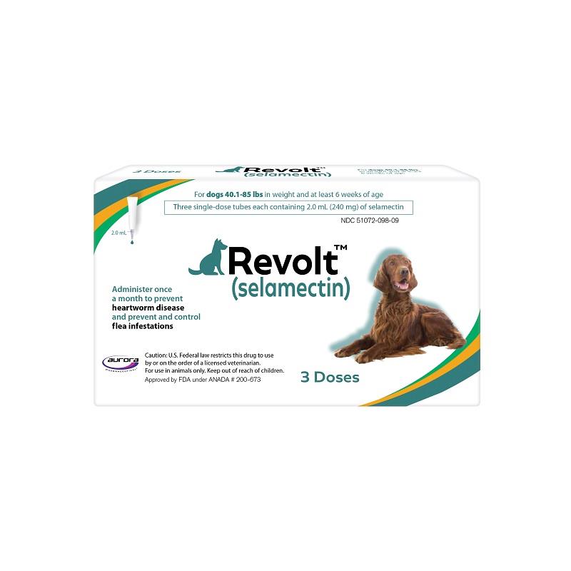 Revolt (selamectin) Topical for Dogs 40.1 - 85 lbs, 3 Month Supply