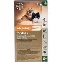 Advantage Multi For Dogs and Puppies 3-9 lbs, Green, 12 Pack