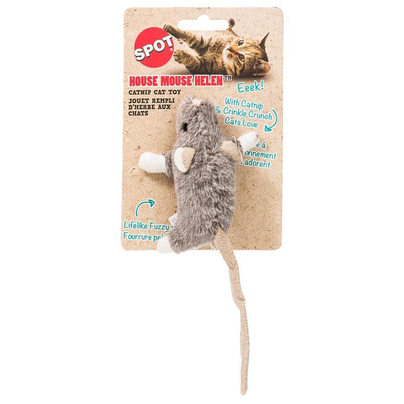 Ethical Pet Spot House Mouse Helen Catnip Single Cat Toy 4, Color Varies