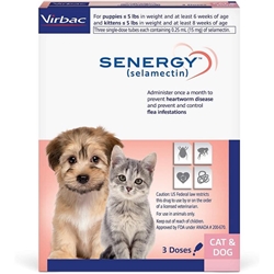 Senergy (selamectin) Topical for Puppies and Kittens Up to 5 lbs, 3 doses