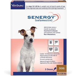 Senergy (selamectin) Topical for Dogs 10.1 - 20 lbs, 3 doses