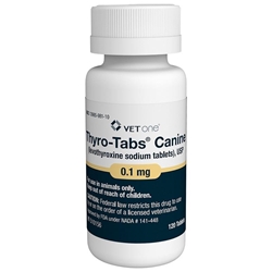 VetOne Thyro-Tabs Canine 0.1 mg, 120 ct Yellow