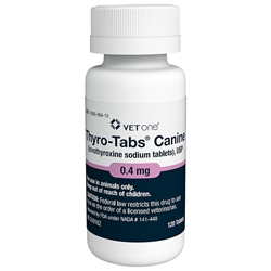 VetOne Thyro-Tabs Canine 0.4 mg, 120 ct Maroon