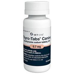 VetOne Thyro-Tabs Canine 0.7 mg, 120 ct Orange
