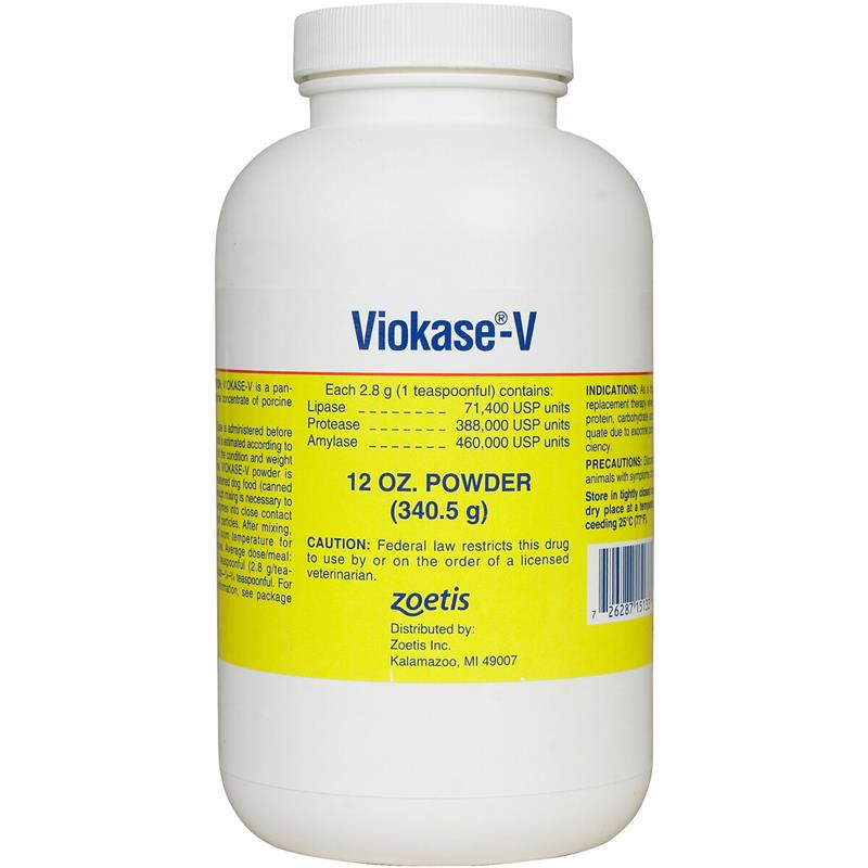 Viokase-V Powder, 12 oz