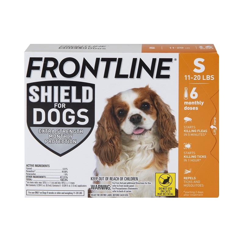 Frontline Shield for Dogs, Small 11-20 lbs 6 Month Supply