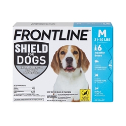 Frontline Shield for Dogs, Medium 21-40 lbs 6 Month Supply