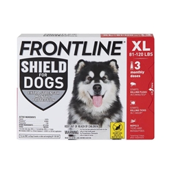 Frontline Shield for Dogs, X-Large 81-120 lbs 3 Month Supply