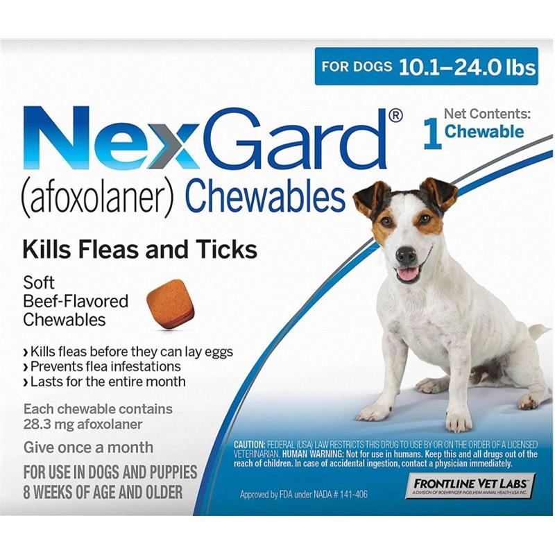 Nexgard for Dogs 10.1 - 24.0 lbs, 1 Month Supply