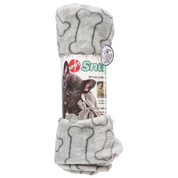 Ethical Pet Spot Snuggler Patterned Dog Blanket Gray Bones 40x60