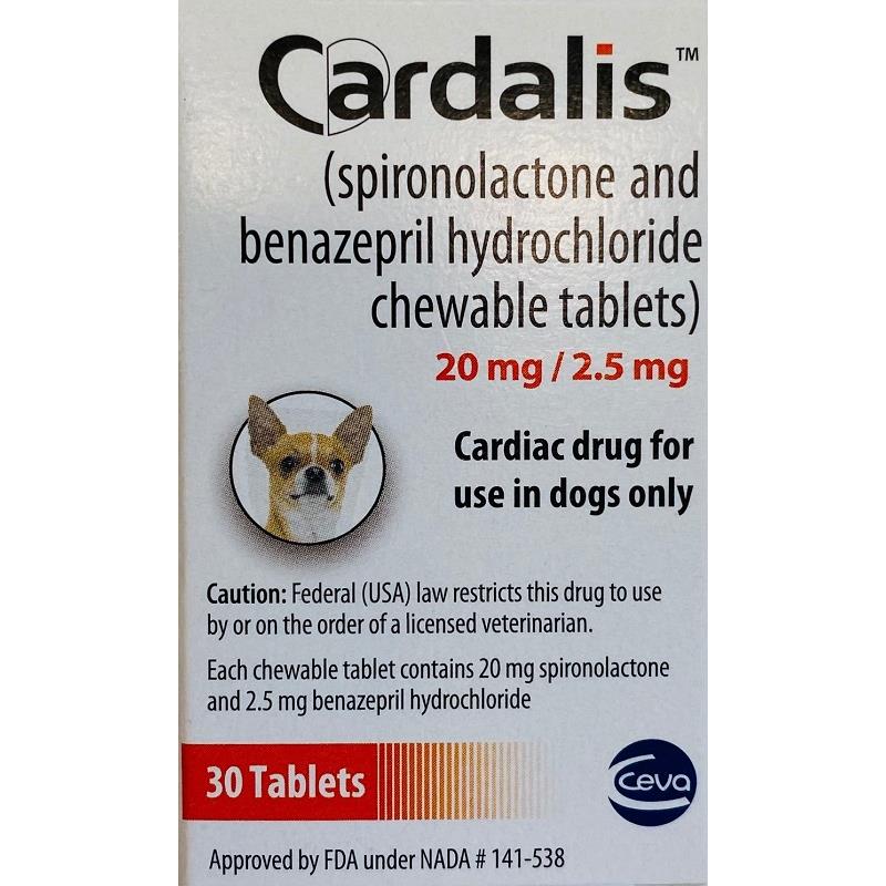 Cardalis Chewable Tablets for Dogs, 20 mg/2.5 mg, 30 Tablets