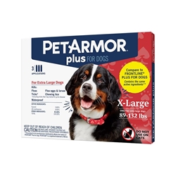 PetArmor Plus Flea and Tick Prevention for Extra Large Dogs (89 to 132 Pounds) Topical, 3 Monthly Treatments