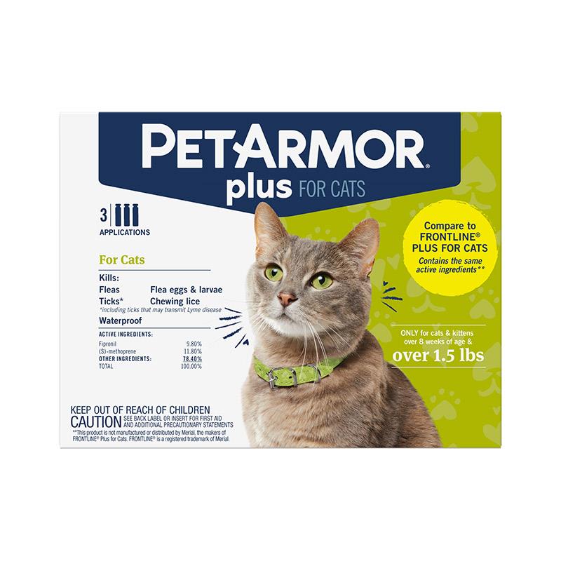 PetArmor Plus Flea and Tick Prevention for Cats (Over 1.5 Pounds) Topical, 3 Monthly Treatments