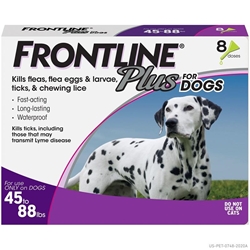 Frontline Plus For Dogs 45-88 lbs 8 Month Supply Purple
