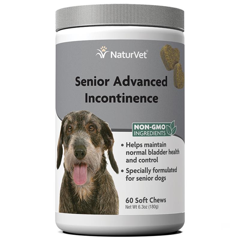 NaturVet Senior Advanced Incontinence Soft Chews Supplement for Dogs, 60 ct