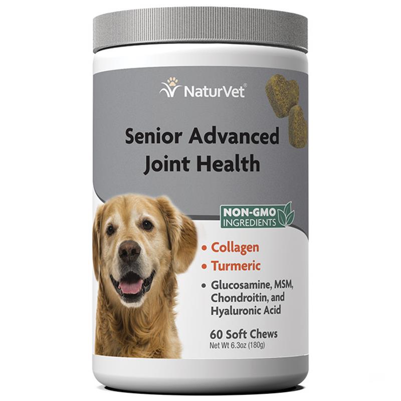NaturVet Senior Advanced Joint Health Supplement  Soft Chews for Dogs, 60 ct