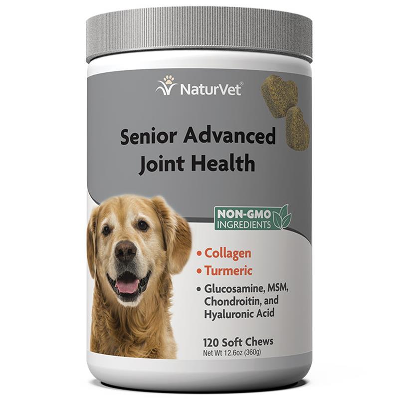 NaturVet Senior Advanced Joint Health Supplement  Soft Chews for Dogs, 120 ct