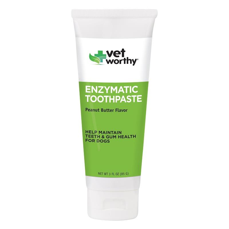 Vet Worthy Enzymatic Toothpaste for Dogs Peanut Butter Flavor, 3 oz