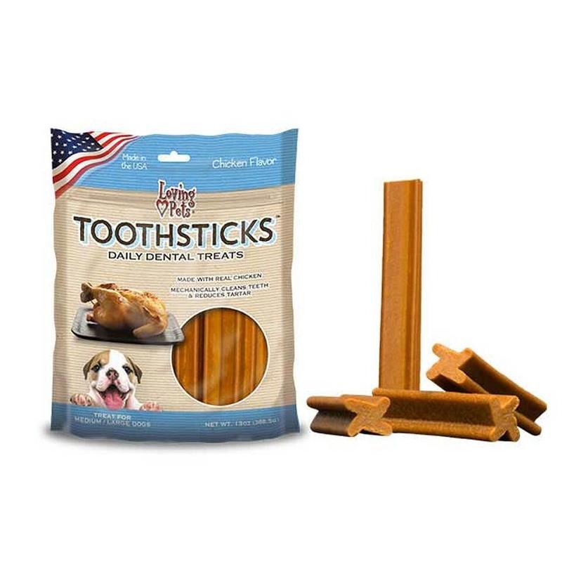 Toothsticks Dental Sticks Dog Treats for Medium/Large Dogs Chicken, 13 oz