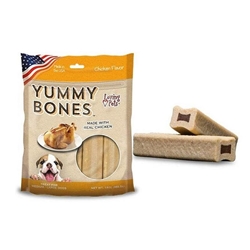 Yummy Bones Dog Treats for Medium/Large Dogs Chicken, 13 oz