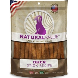Natural Value Duck Sticks Dog Treats, 14 oz