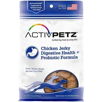 Activpetz Chicken Jerky Digestive Health + Probiotic Formula Dog Treats, 7 oz