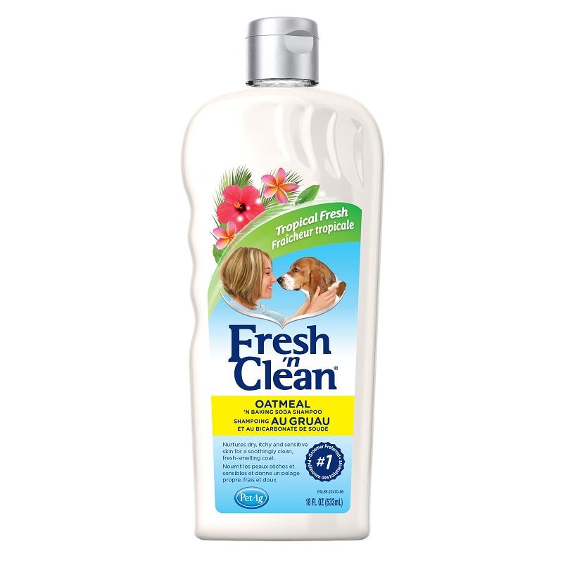Fresh 'n Clean Oatmeal â€™n Baking Soda Shampoo for Dogs Tropical Fresh Scent, 18 oz.