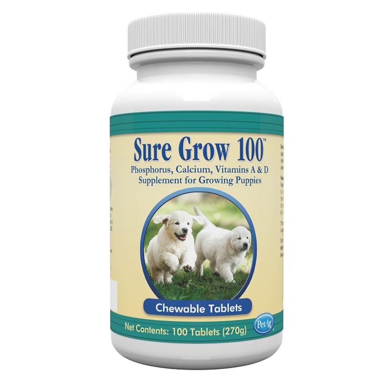 PetAg Sure Grow 100 Vitamin Puppy Supplement, 100 chewable tablets