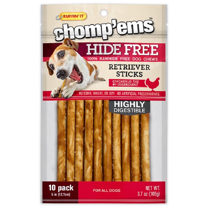 Chomp'ems Hide Free Chicken Sticks, 10 count