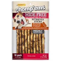 Chompems Hide Free Peanut Butter Sticks, 10 count