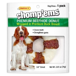 Chompems BeefHide Donut with Duck, 1 pack