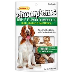 Chompems Triple Flavor Dumbbells, 4 oz