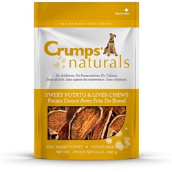 Crumps Naturals Sweet Potato & Liver Chews,  24 oz