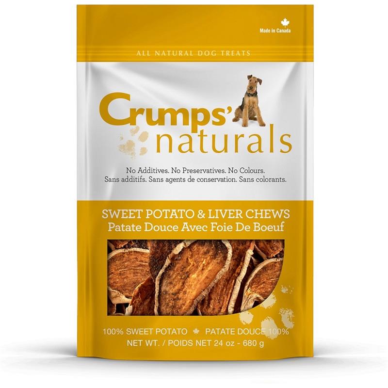 Crumps' Naturals Sweet Potato & Liver Chews,  24 oz