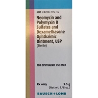 Neo Poly Dex Ophthalmic Ointment, 3.5 gm neomycin polymyxin b dexamethasone ophthalmic ointment 1 8oz neopolydex ak-trol dexasporin maxitrol combination broad-spectrum antibiotics anti-inflammatory external eye infections petmeds