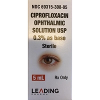 Ciprofloxacin Ophthalmic Solution 0.3%, 5 ml