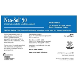 Neo-Sol 50 (Neomycin Sulfate Soluble Powder), Antibacterial 500 gms